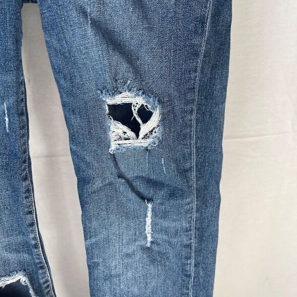 Lovers + Friends Ricky Super Distressed Mid Rise Skinny Jeans In Axis Sz 25 - Picture 4 of 16